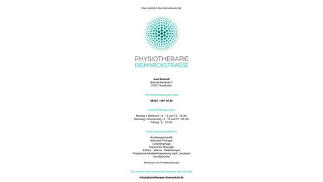 Phsiotherapie Physiotherapie Bismarckstraße Physiotherapeut